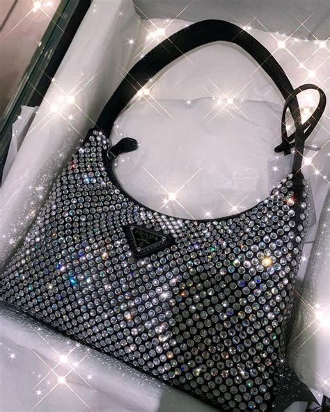 glitter prada tas